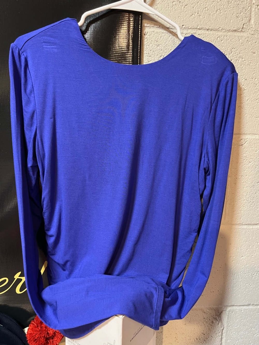 Blogilates Women’s Long Sleeve Scoop Neck Top — royal blue